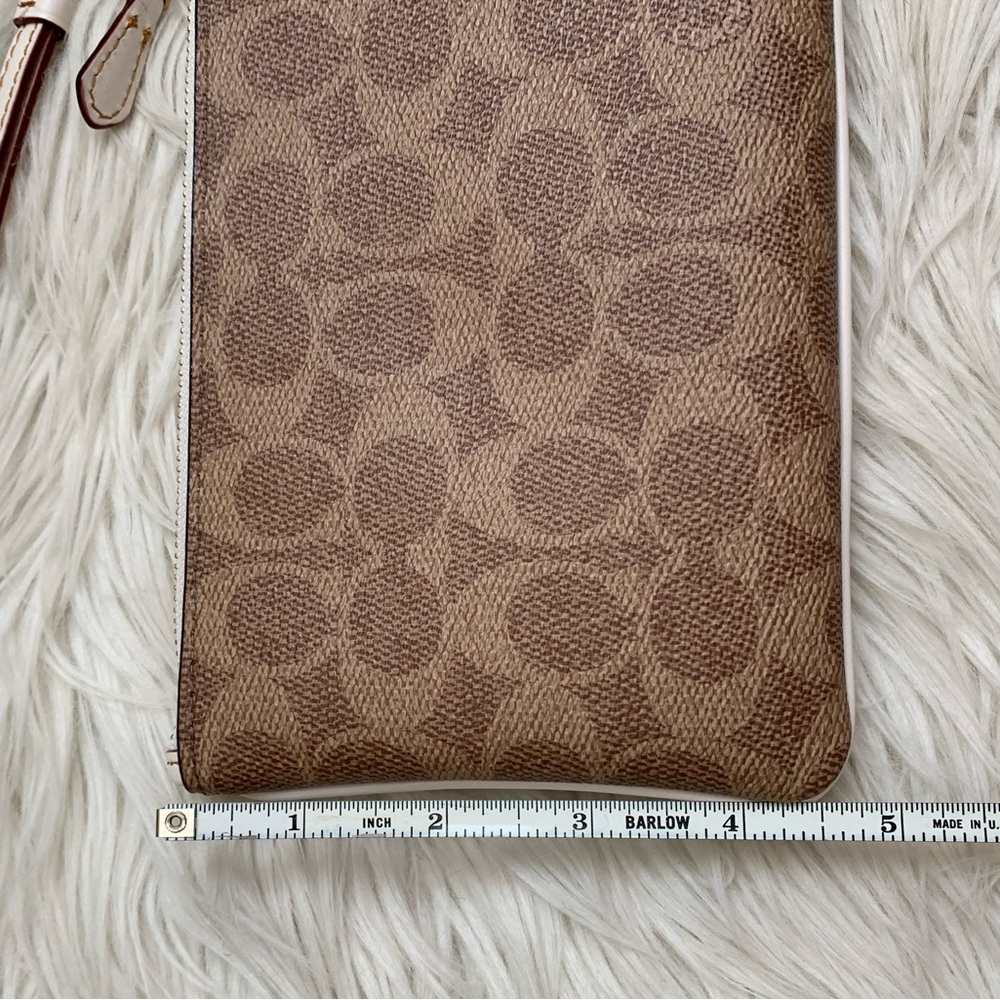 Coach Small Wristlet In Colorblock Signature Canvas - Picture 5 of 15